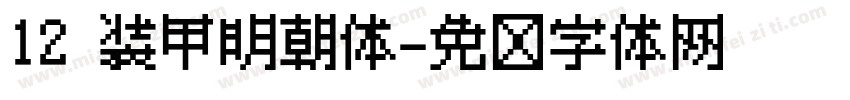 12 装甲明朝体字体转换